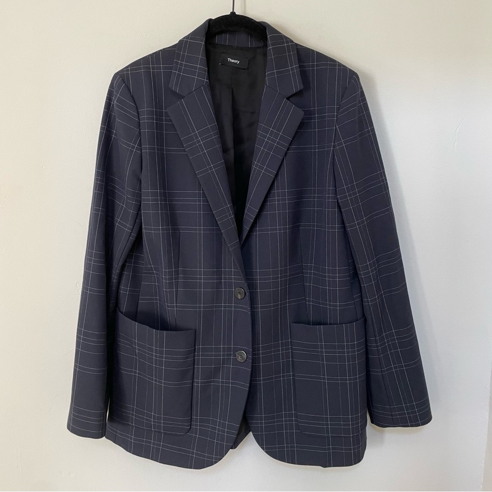 Theory Dover Tech Window Pane Performance Blazer … - image 3
